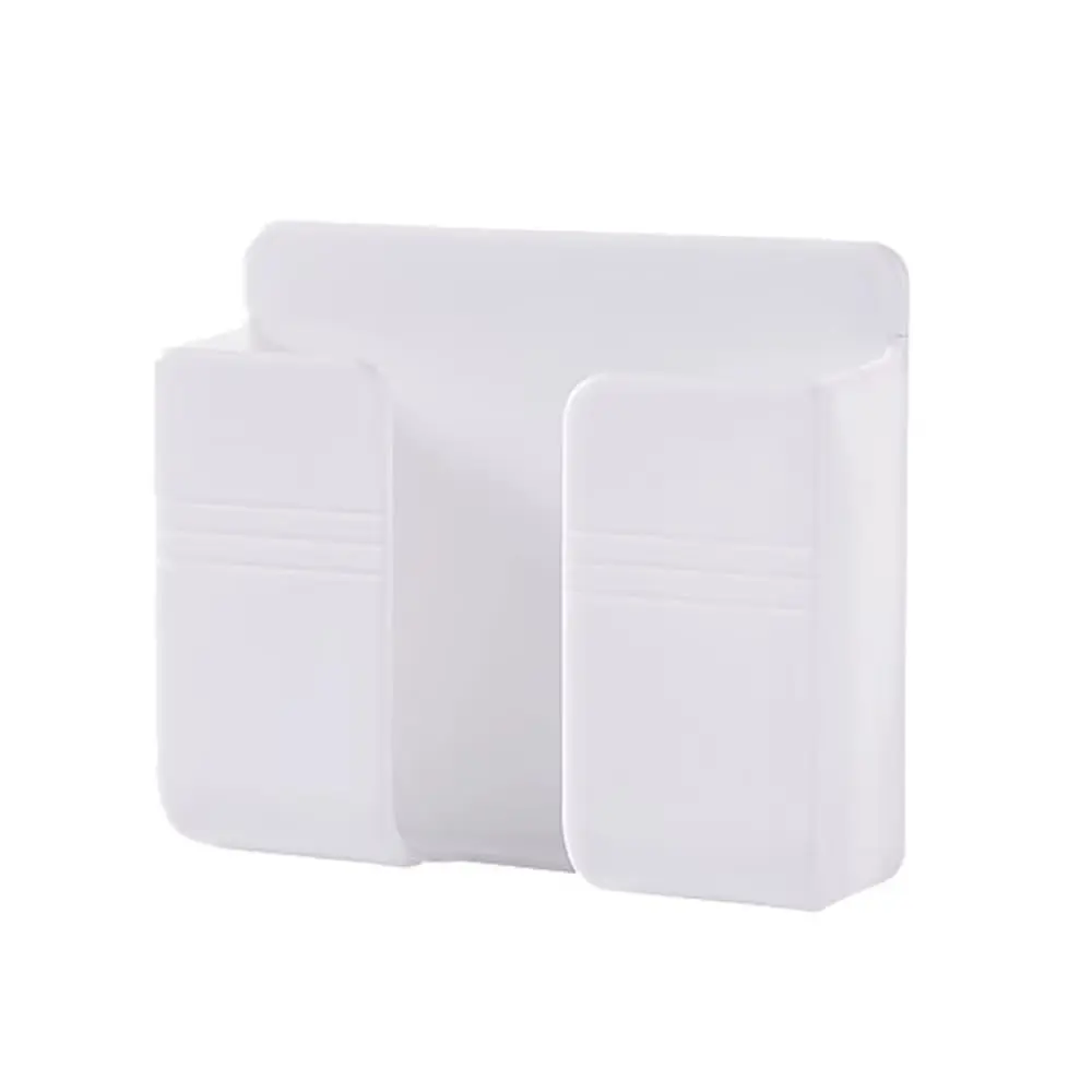 Organizador Parede Adesivo Porta Controle Celular Sem Furos (Branco) | Mantenha seus objetos organizados com instalação prática sem furar a parede