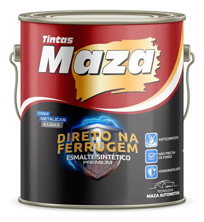 Tinta Direto Na Ferrugem 3.6l Maza Cores Cor Prata Lunar - 1