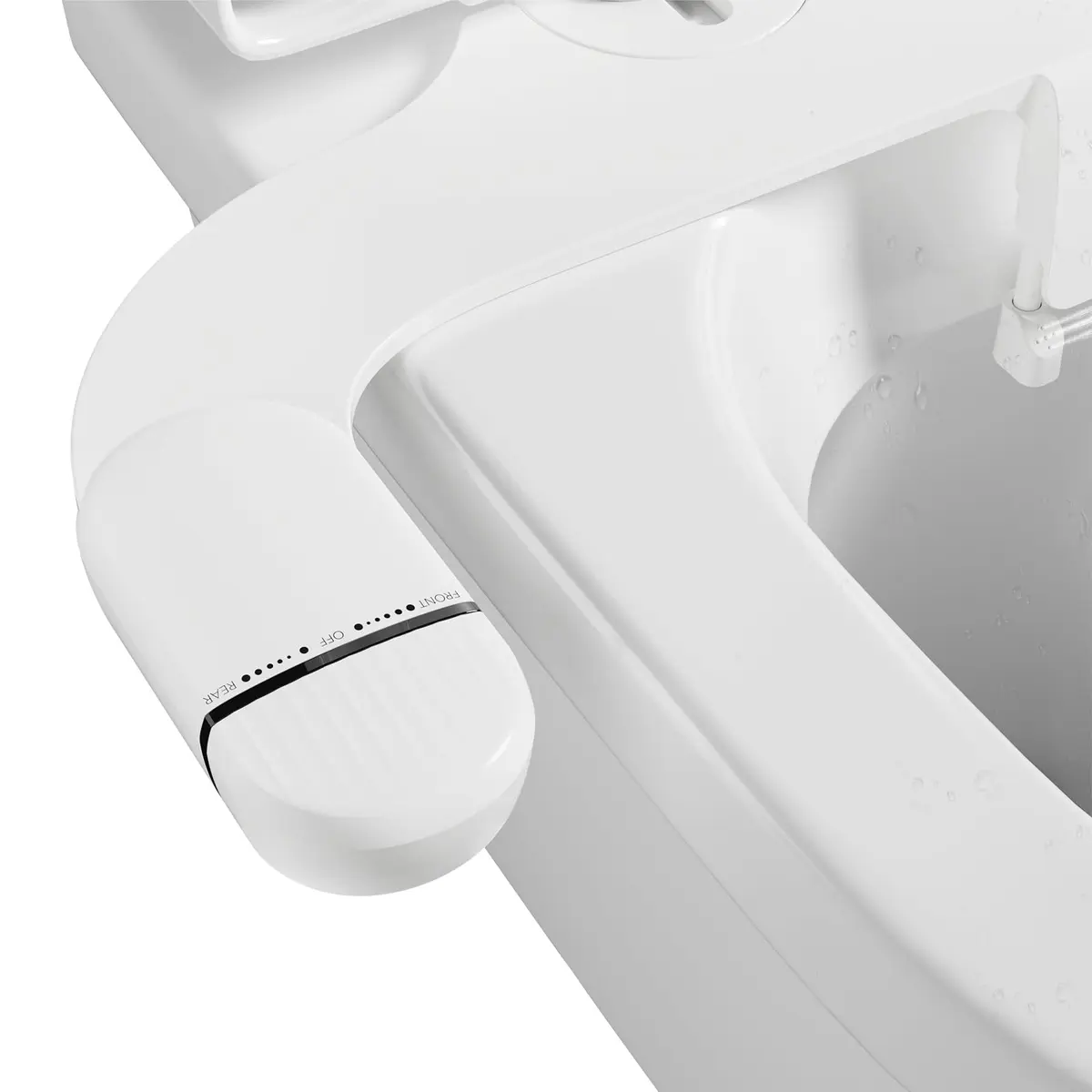 Acessório de Bidê Ultrafino para Vaso Sanitário com Bico Duplo | Lavagem Frontal e Traseira, Autolimpante, Não Elétrico, Pressão Ajustável, Entrada em Metal e Adaptador T de 9/16"
