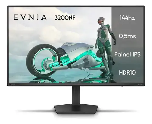 Monitor Gamer Phillips 24 Evnia Ips 144hz 0.5ms Wide Fullhd Preto 127/220v - 1