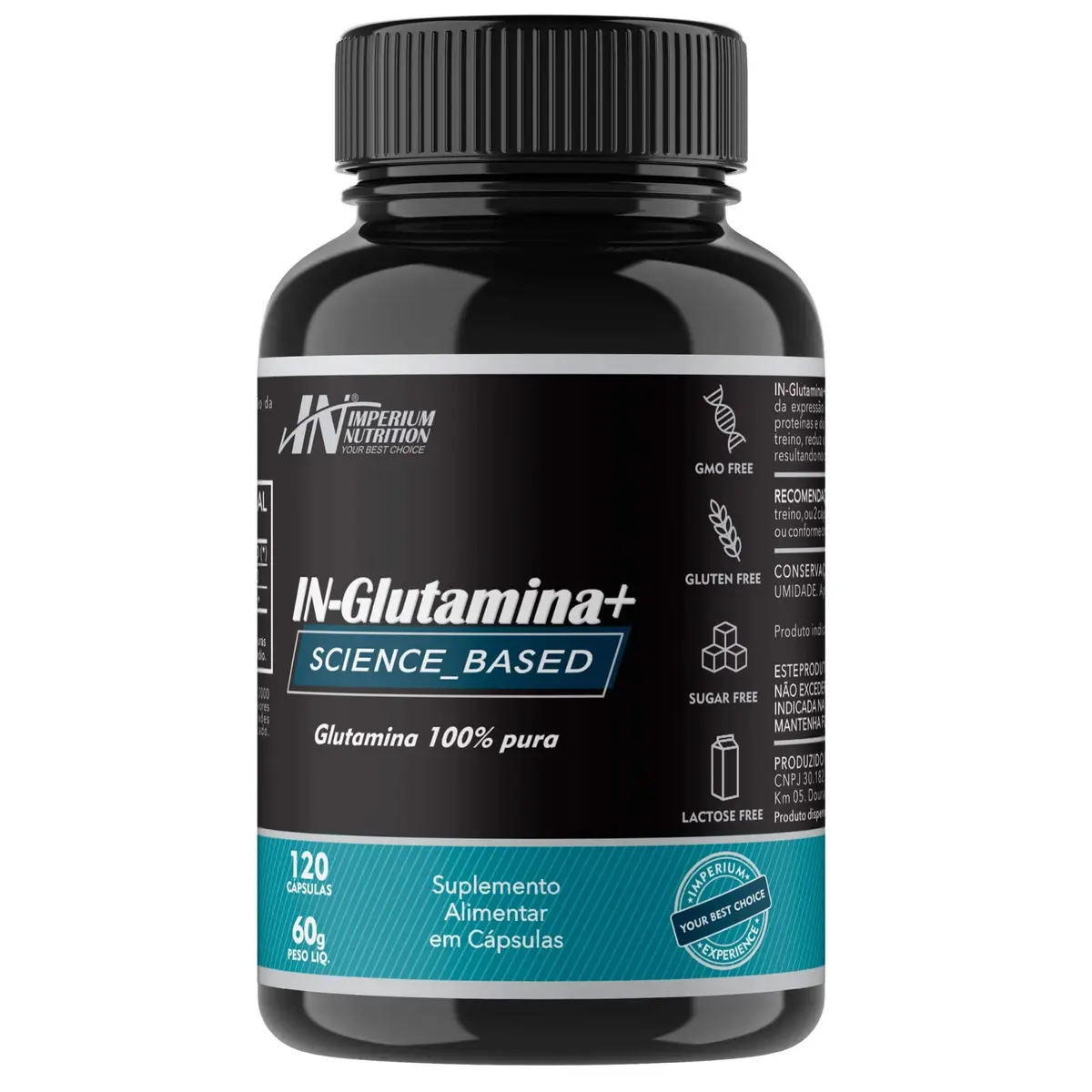 Glutamina (IN-Glutamina+ 120 Cápsulas) - Imperium Nutrition