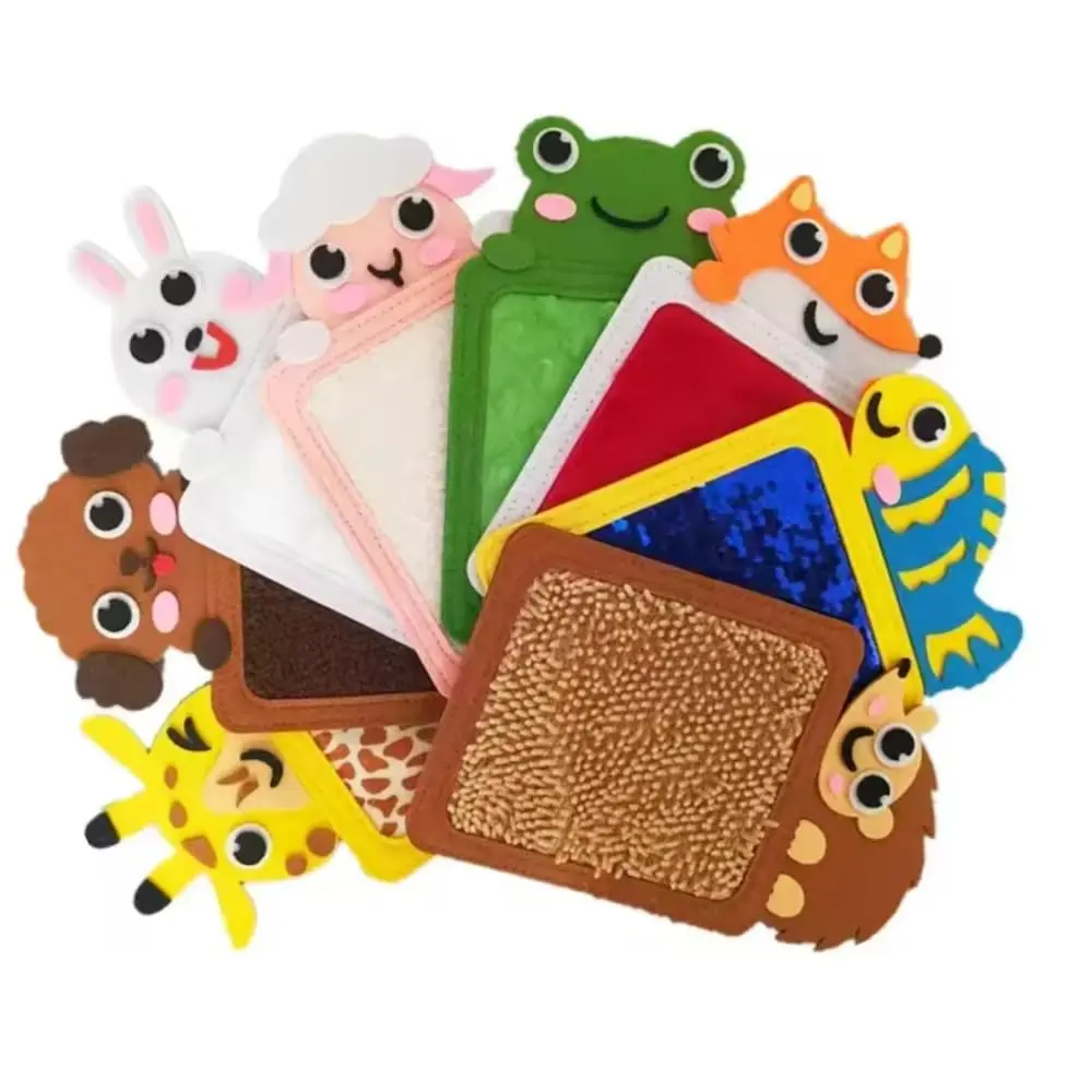 Conjunto de Tapetes Sensoriais de Feltro para Crianças Autistas, Almofadas Texturizadas Educativas para Desenvolvimento, Foco e Alívio do Estresse