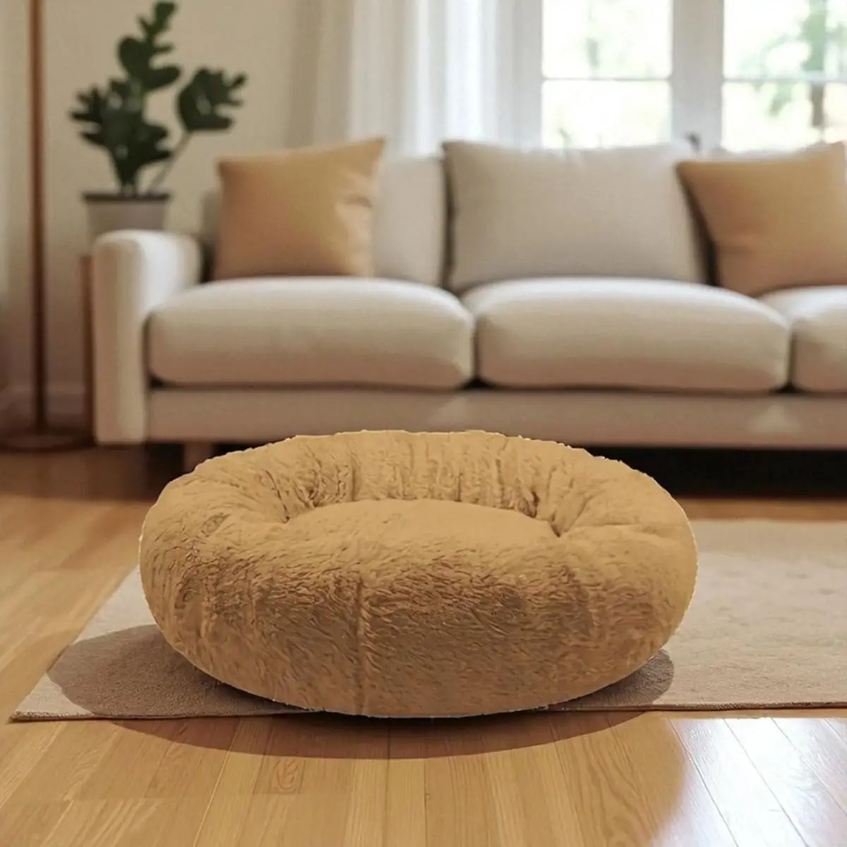 Caminha Nuvem PELUCIA CAMA Redonda DONUT TOCA Cachorro Gato P 40CM (TOFFEE) | MATERIAL RESISTENTE, PODE LAVAR NA MAQUINA, NÃO SOLTA PELOS, TOQUE SUPER MACIO, QUALIDADE PREMIUM