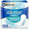 [+por- R$24] Protetor Diário Always Sem Perfume 120 Unidades - 1