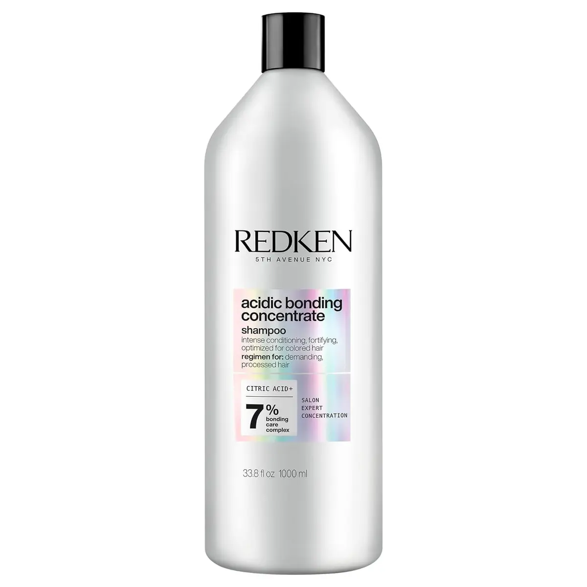 Redken Shampoo ABC Acidic Bonding Concentrate, Acidificante Capilar, Combate o frizz e promove brilho instantâneo, Enriquecido com Ácido Cítrico, Para cabelos danificados e multiprocessados, 1L