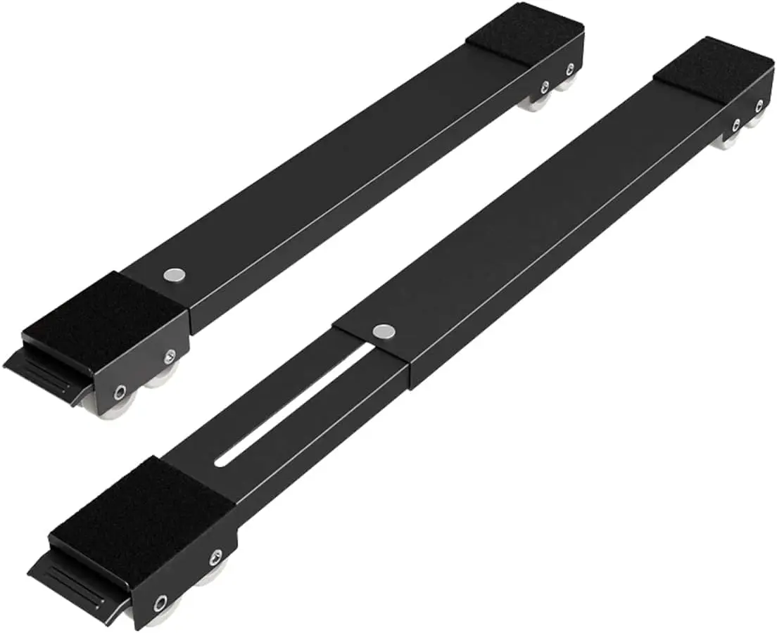 Base Suporte com Rodinhas Ajustável para Geladeira, Fogão e Máquina de Lavar Suporte Elevado Até 200 kg (Preto) - 1