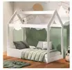 Cama Infantil Barreto Montessoriana Encanto com Tenda e Grade de Proteção - Branco - 1