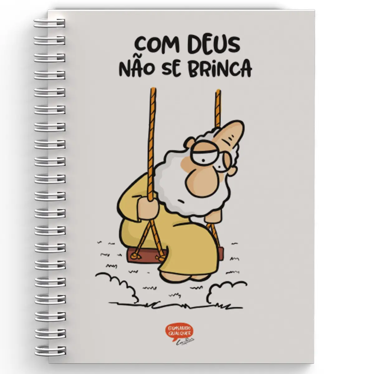 Caderno Pautado Capa Dura A5-80 folhas - Com Deus Não se Brinca - Um Sábado Qualquer