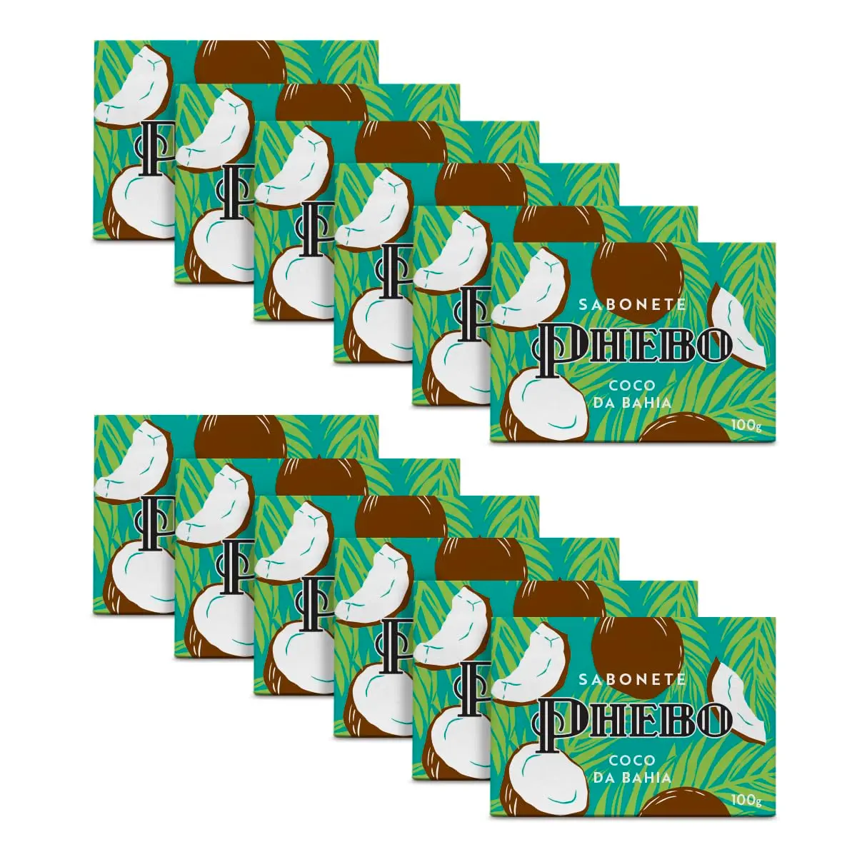 Phebo Sabonete, Coco da Bahia, 100g, 12 unidades