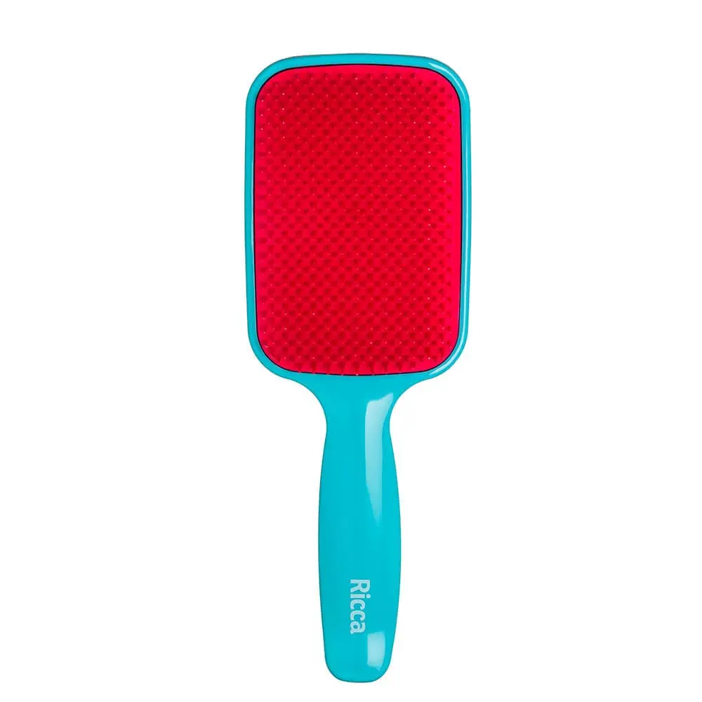 Ricca Escova Raquete Flex Blue, Desembaraça sem quebrar, para todos os tipos de cabelo, 1 unidade - 1