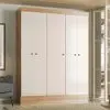 Guarda-Roupa Demóbile Ártico com 5 Portas e 135cm de Largura - Amêndola e Off White - 1