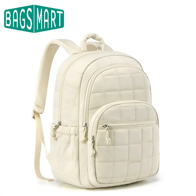 BAGSMART Bolsas para laptop, mochila casual para mulheres, bolsa acolchoada pequena para computador, resistente à água, bolsa para notebook de 15,6 polegadas - 1