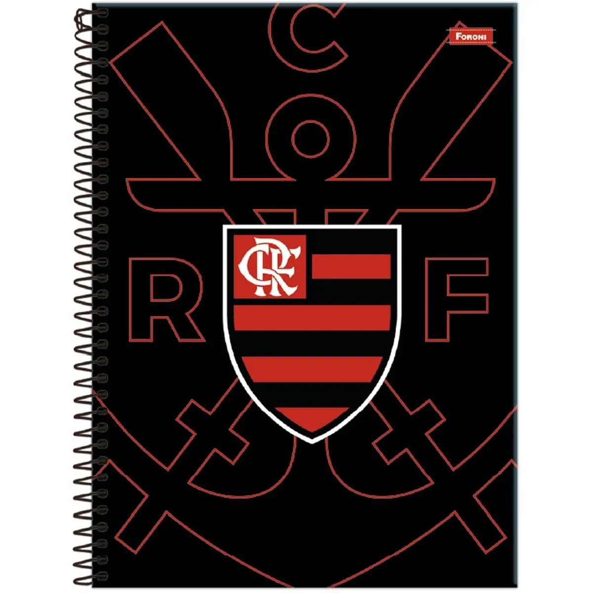 Kit de Cadernos, Foroni, 1 Matéria, Capa Dura, Flamengo Fit, 80 Folhas, Pacote com 4 - 1
