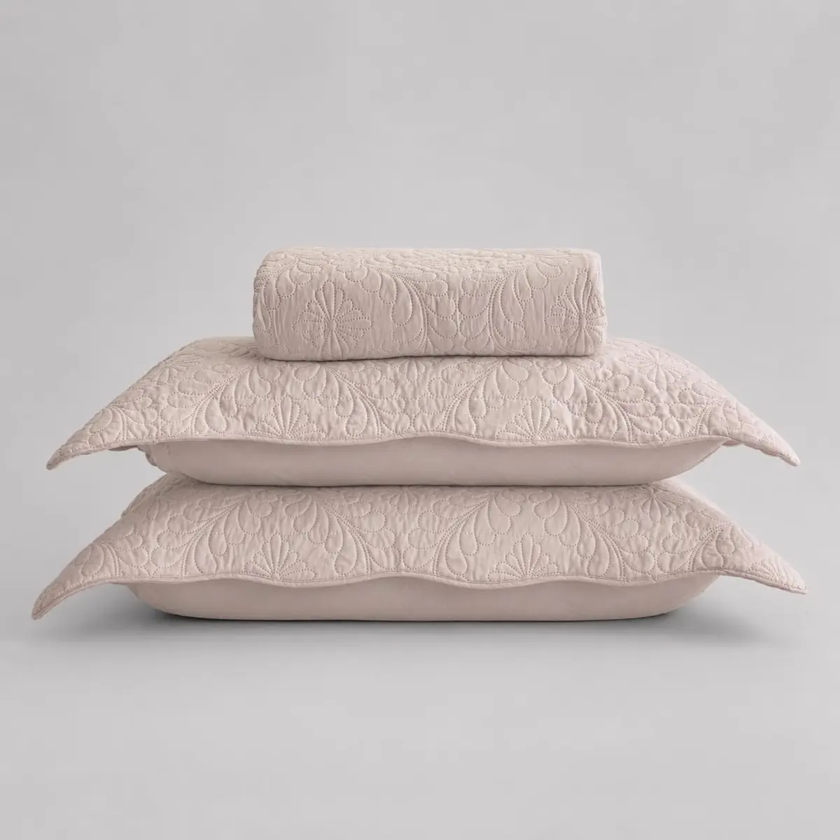 LYOR - Colcha Matelassê Queen Arabeske com 2 Porta Travesseiros Microfibra Rosa - 1