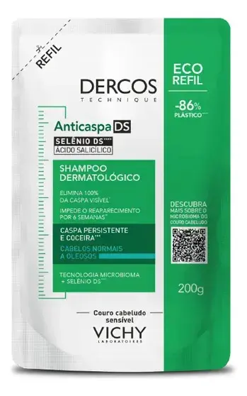 Shampoo Anticaspa Cabelos Normais a Oleosos, Dercos DS Vichy, 200g - 1