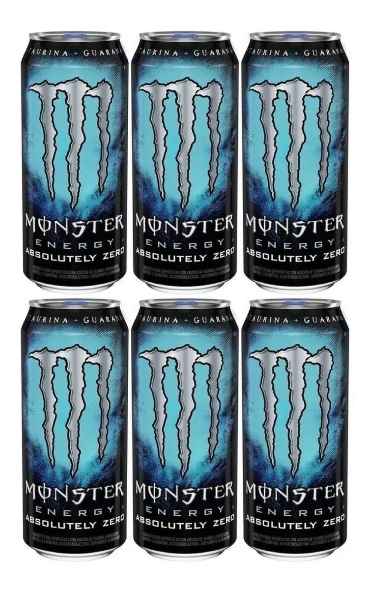Kit 06 Monster Energy Absolutely Zero Açúcar 473ml