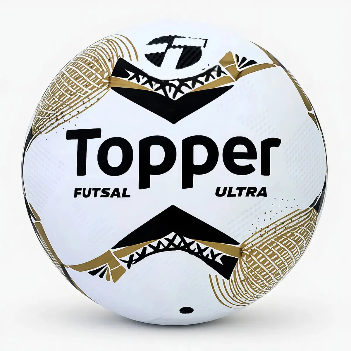 Bola de Futsal Topper Ultra Salão Colagem Dupla Cor Preto/Dourado