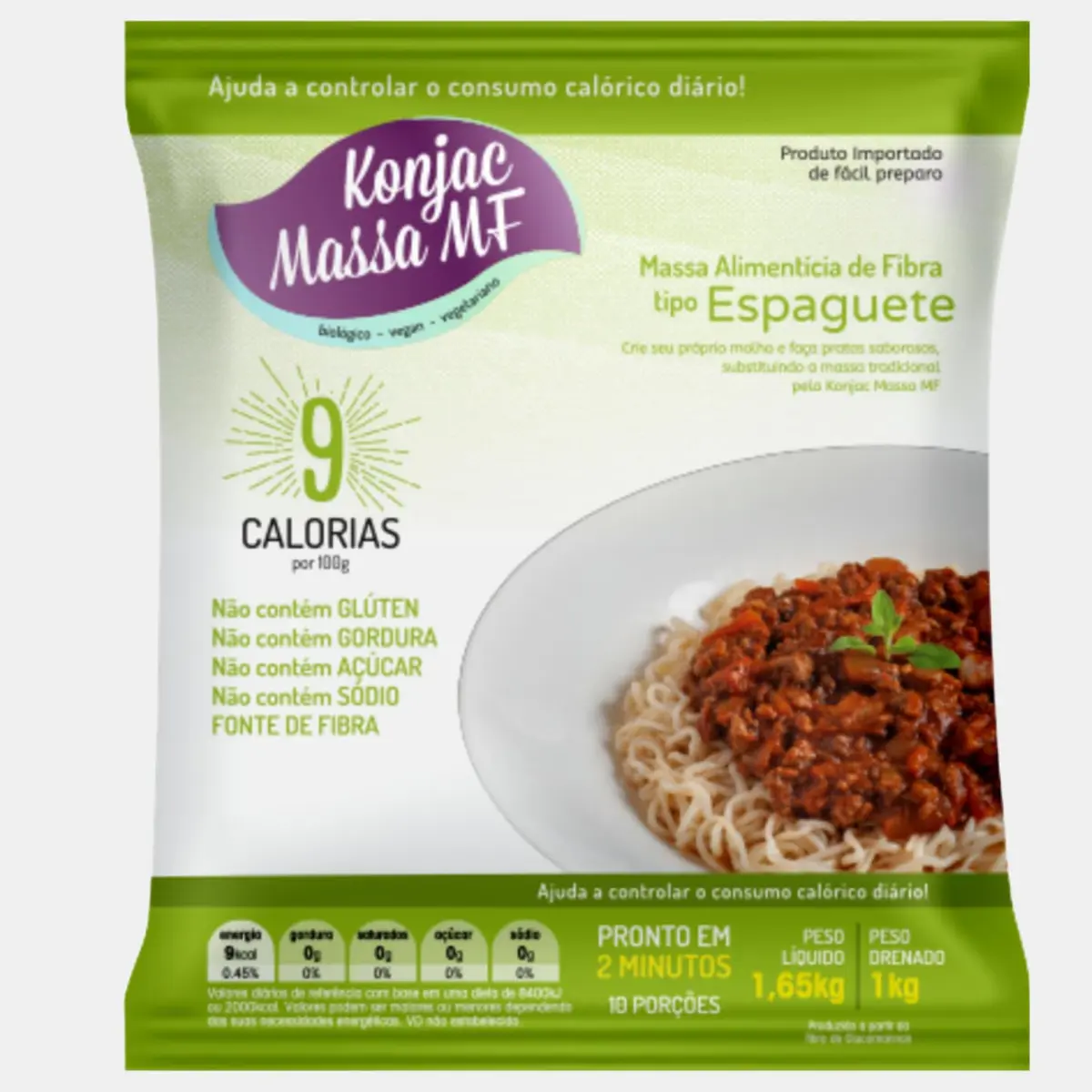 Macarrão Tipo Espaguete Konjac Massa MF, 1kg
