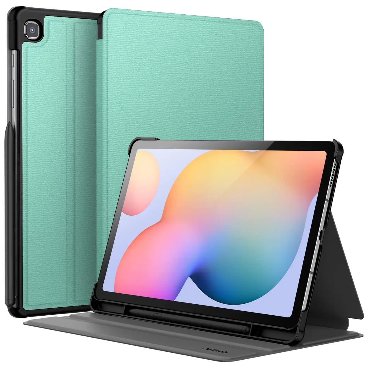 JETech Capa Protetora para Samsung Galaxy Tab S6 Lite 10,4", Verde | Suporte Multiângulo, Porta-S Pen, Case Fina, Ativação/Repouso Automático