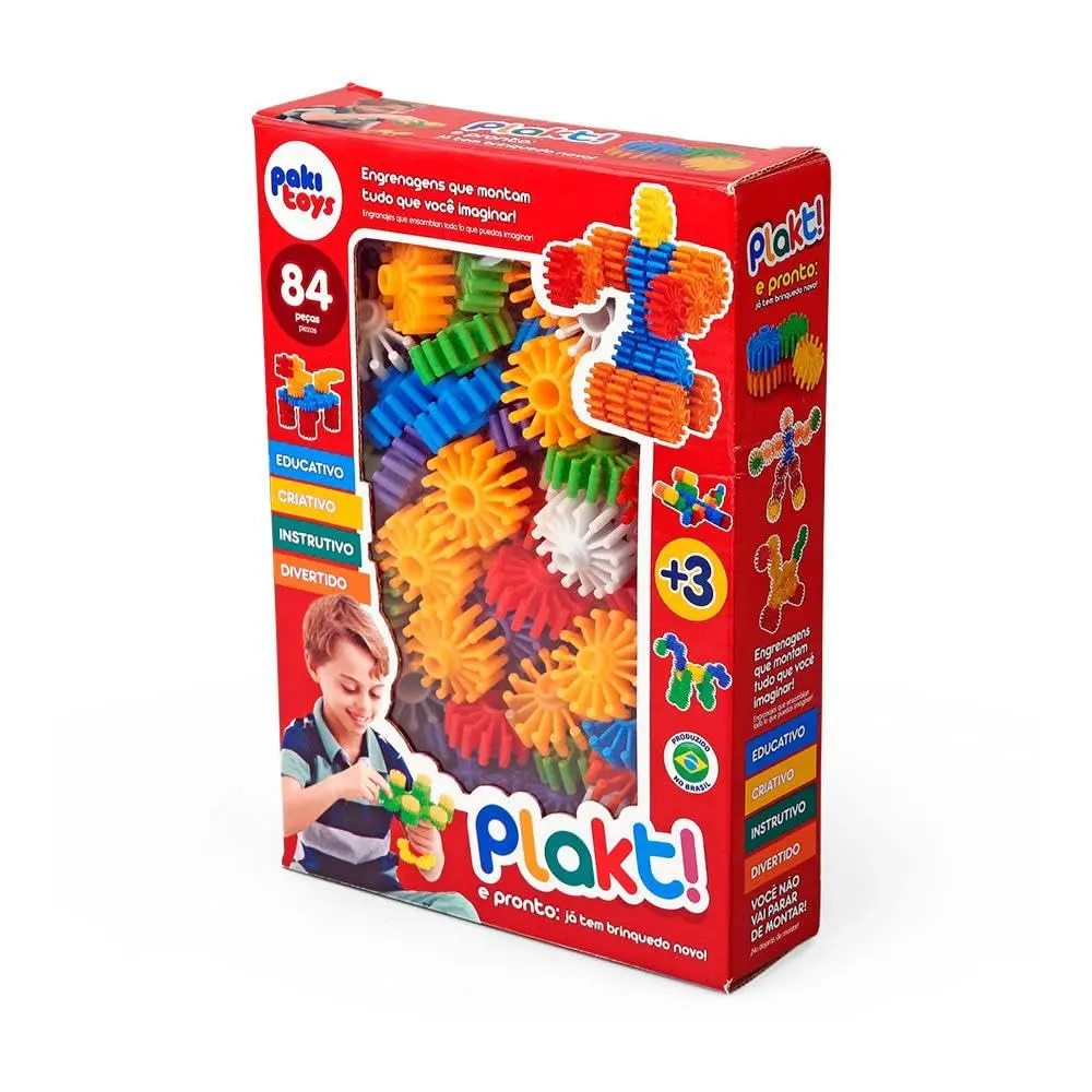 Paki Toys, 1242 Brinquedo educativo de montagem para crianças com 84 peças