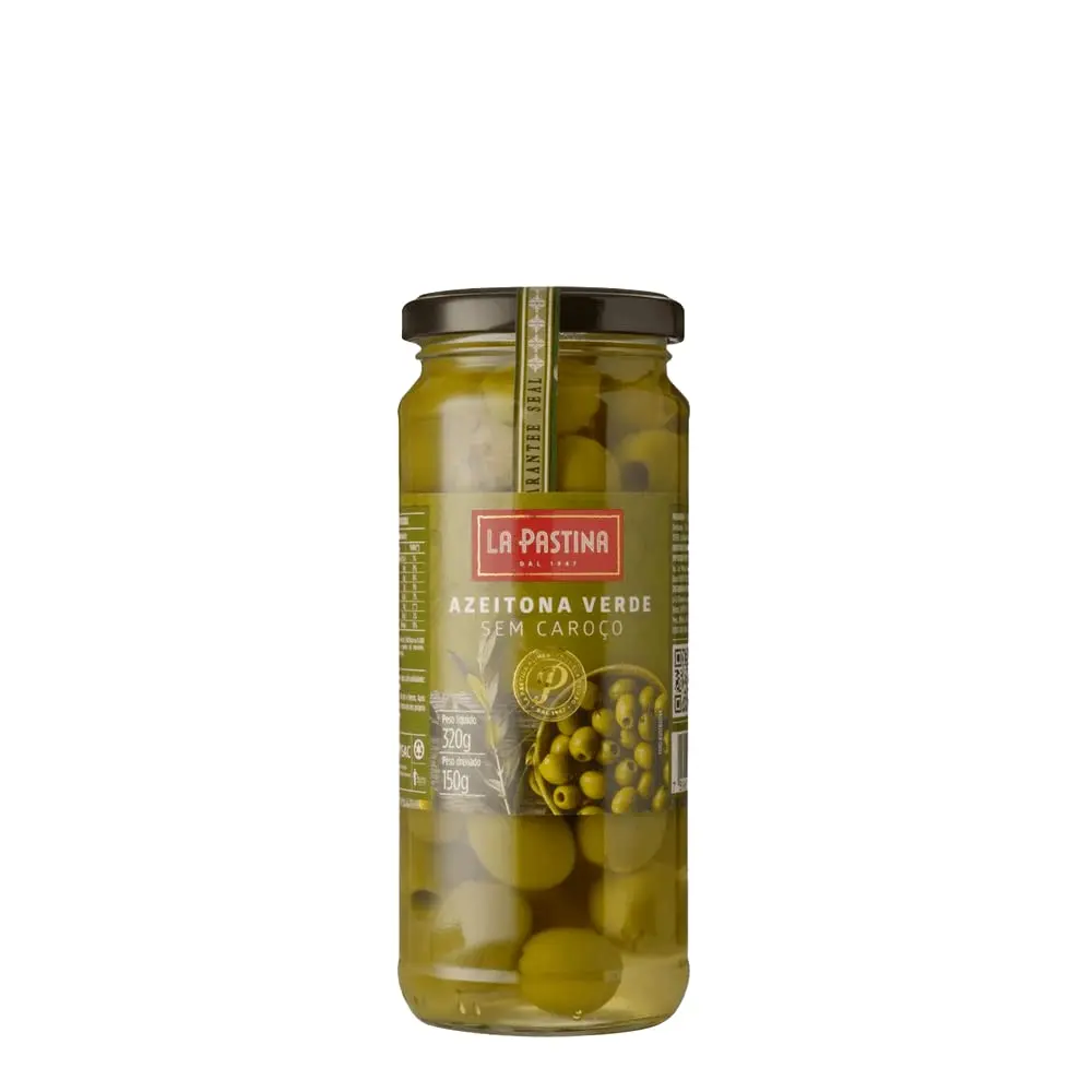 La Pastina Azeitonas Verdes Sem Caroço Peso Drenado 150G