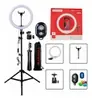 Ring Light Tomate Led Iluminador 26cm Completo + Tripé 2.1m Tomate com controle bluetooth - 1