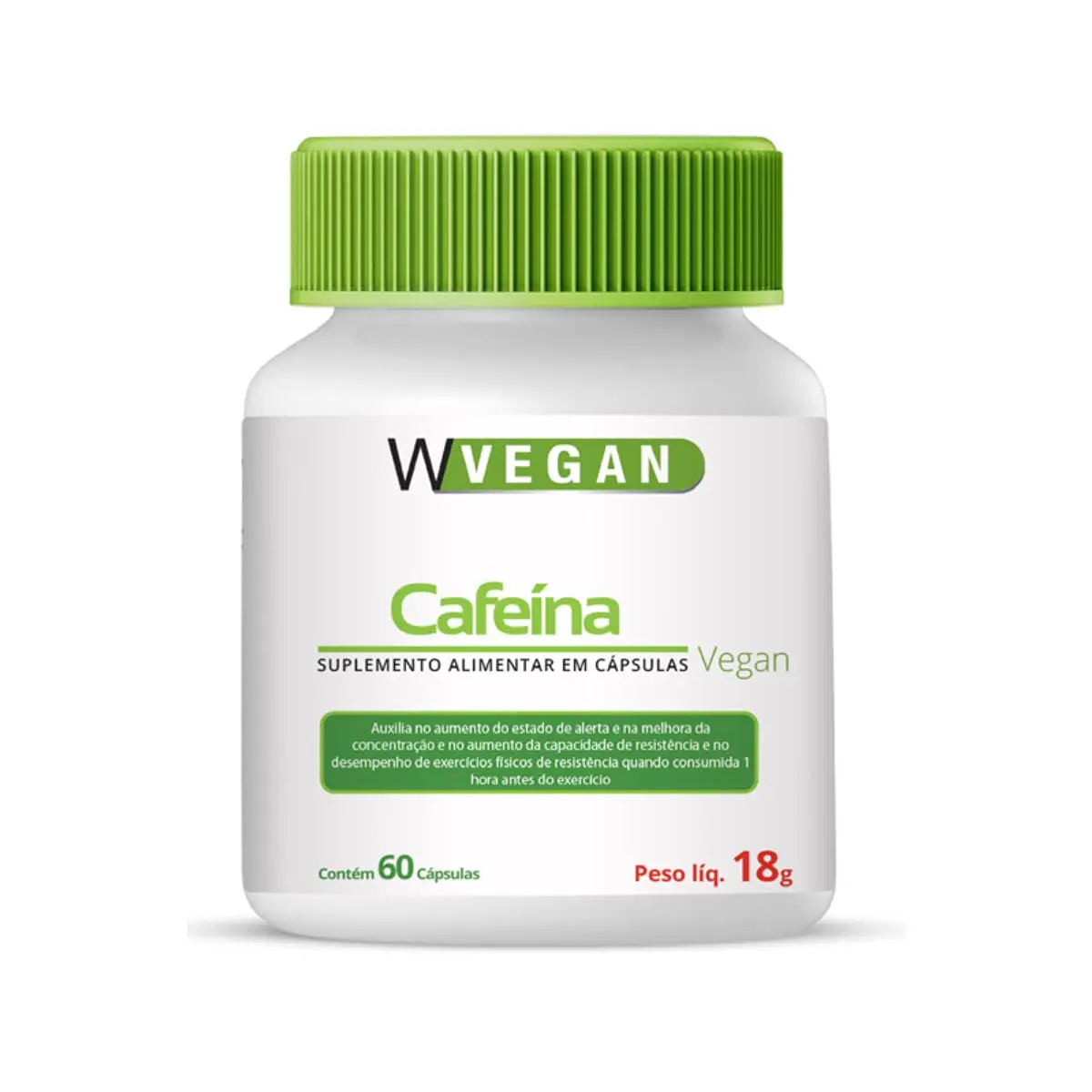 Cafeina 200mg 60 capsulas WVegan