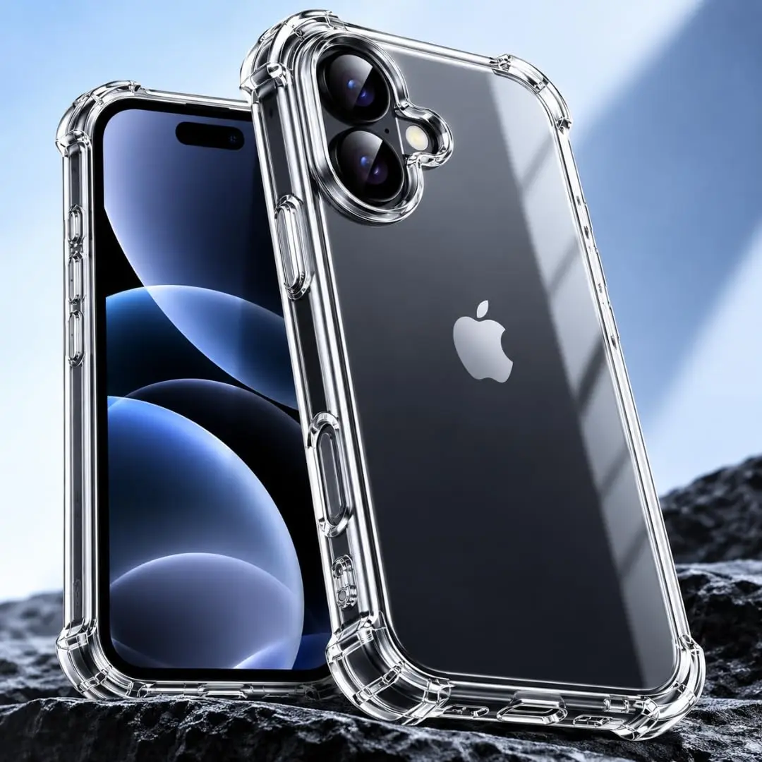 Capa para [iPhone 16] Capinha Ultra Slim Premium [Protege Camera] Transparente Case Anti Impacto, Resistente Anti Riscos, Leve e com TPU Reforçada - 1