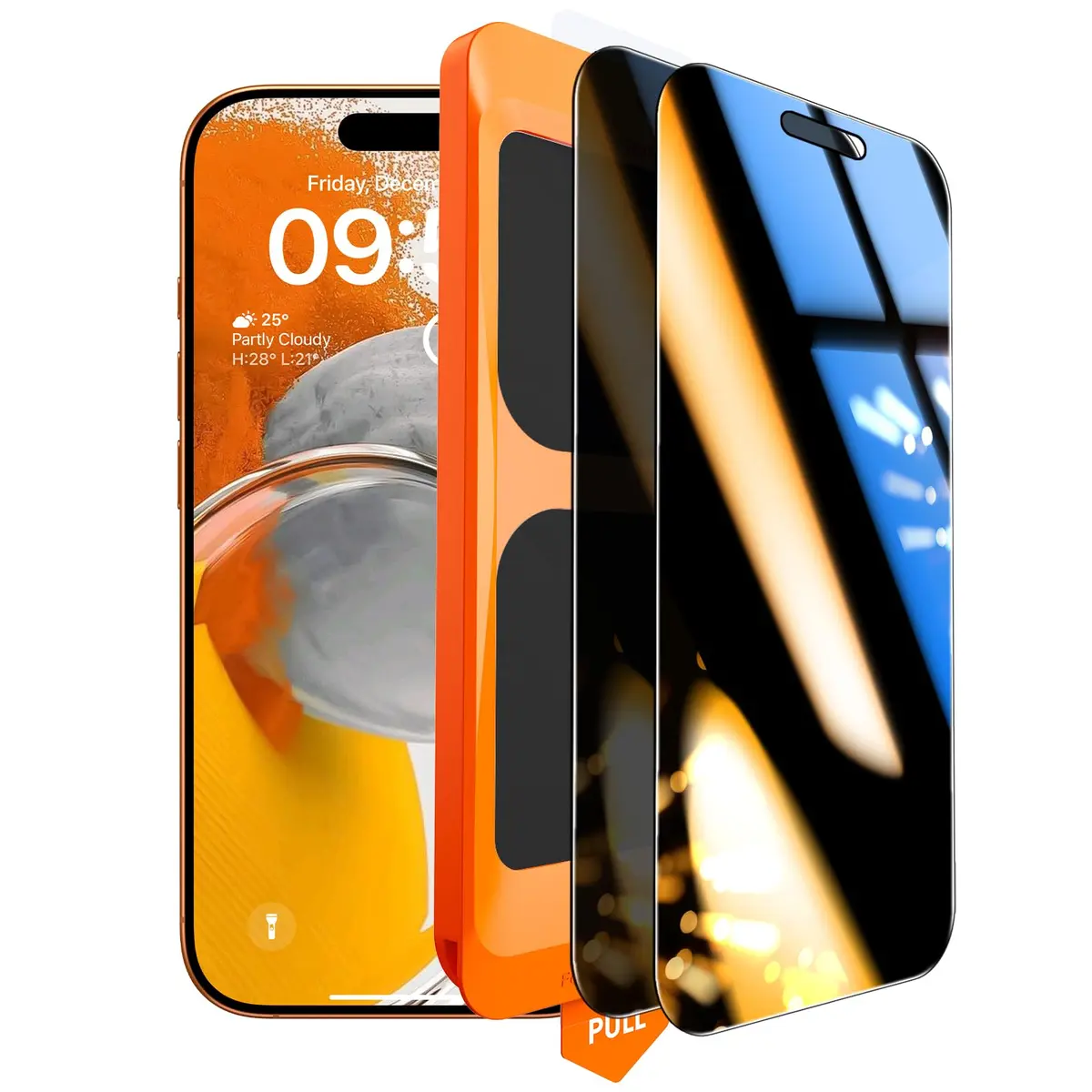 TOCOL Película Privacidade para iPhone 17 Pro Max 6.9", Instalação Fácil | Anti-espião 25°, Vidro Temp 9H+, Proteção Militar Anti-estilhaço de 8 Pés, Cobertura Total das Bordas, Anti-risco, 2 Unid
