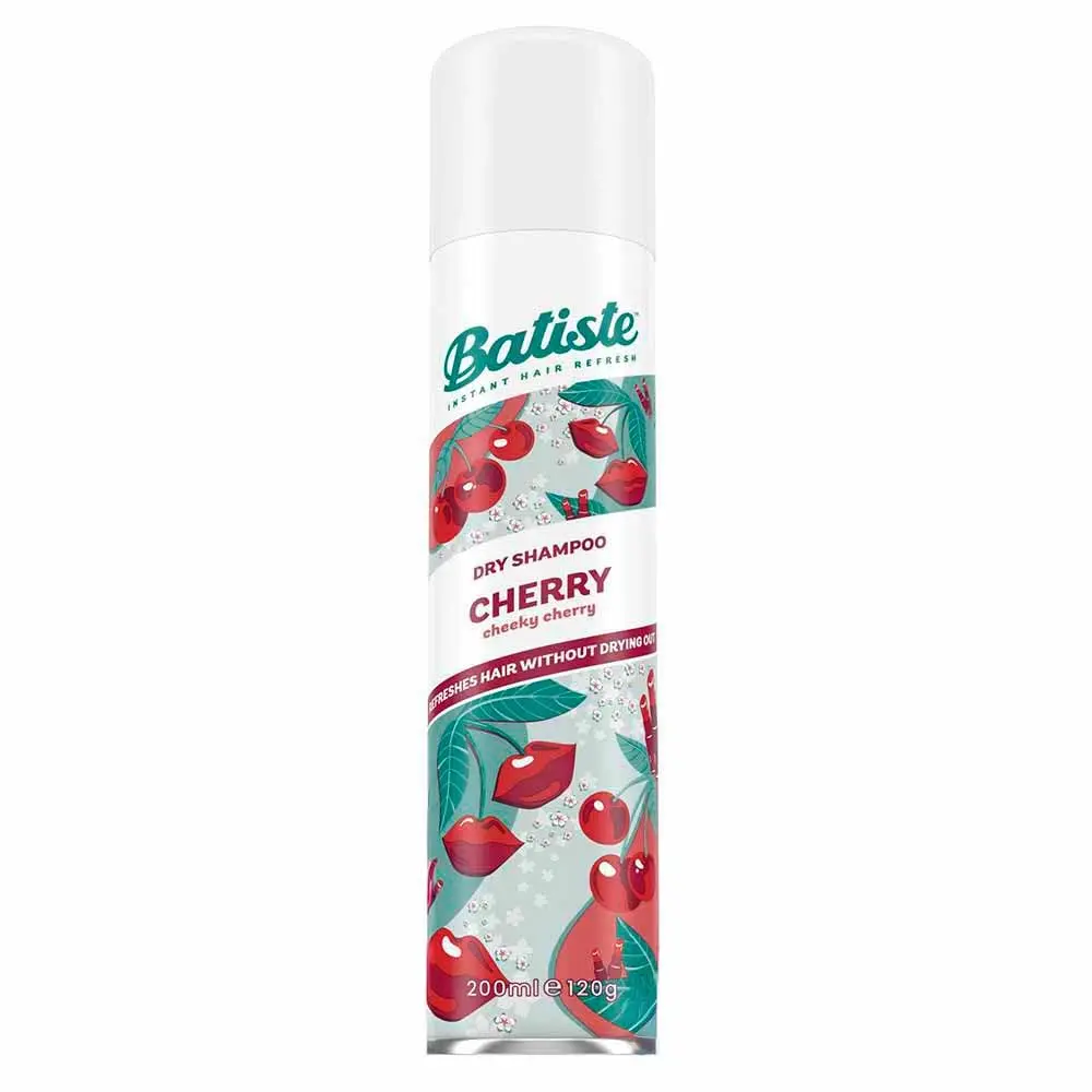 Shampoo a Seco em Spray Batiste, Cereja, 200ml | Remove Oleosidade, Refresca Rápido, Livre de Sulfatos