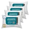 4 Travesseiros Antialérgico Impermeável 50x70 Super Macio Branco - 1