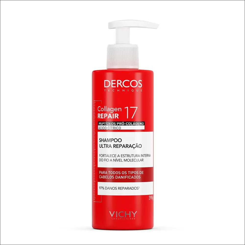 Vichy Dercos Collagen Repair 17 Shampoo Antiqueda e Antiquebra Dercos Collagen Repair 17 Vichy 390g - 1