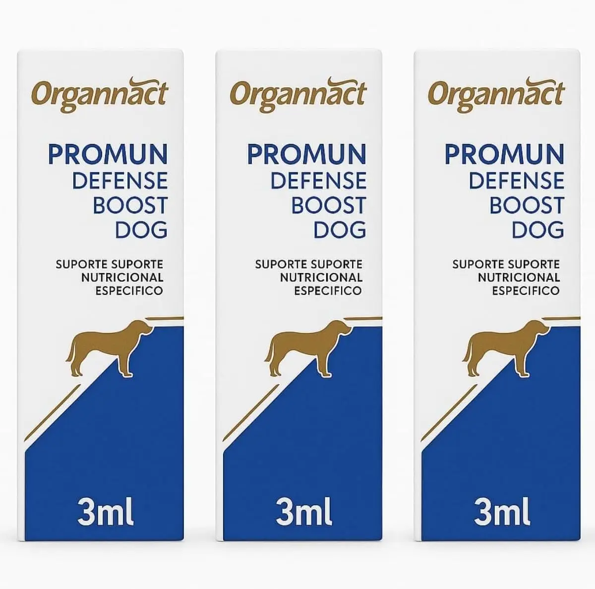 Kit 3 Suplementos Cães Prom Defesa Boost para Cães 3ml Probiótico Omega 3 Suporte Nutricional Casa Buritis