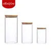 Belifou Kit 3 Potes Para Alimentos Com Tampa Bambu 15CM - Gaia - 1