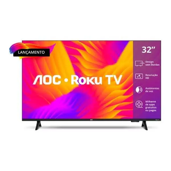Smart Tv 32" Led Hd Aoc 32s5155 Roku Preta Bivolt - 1