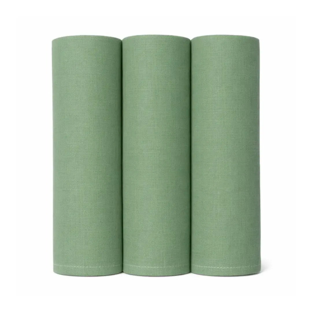 Fralda Papi Baby Soft Premium com Bainha Cores 78 cm x 78 cm 3 Unidades, Verde Salvia