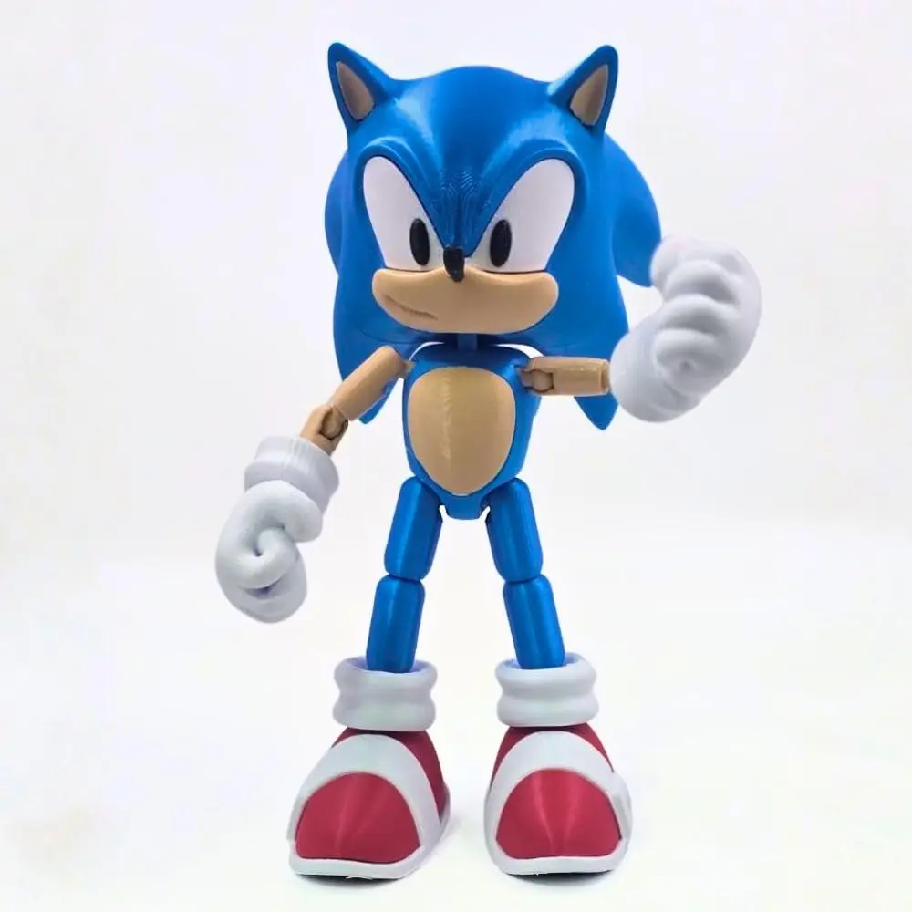 Boneco Sonic Articulado Grande 20cm Action Figure Geek 3D Premium Colecionável Decoração Gamer