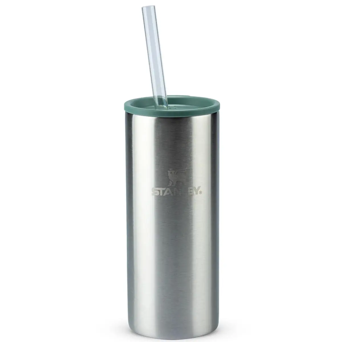Stanley Copo Térmico Slim 3 em 1 com Tampa e Canudo Stainless Steel 296ml