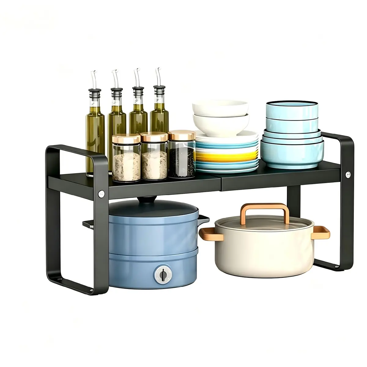 BEMMY Organizador Prateleira Cozinha Multiuso Ajustável Durable - 1