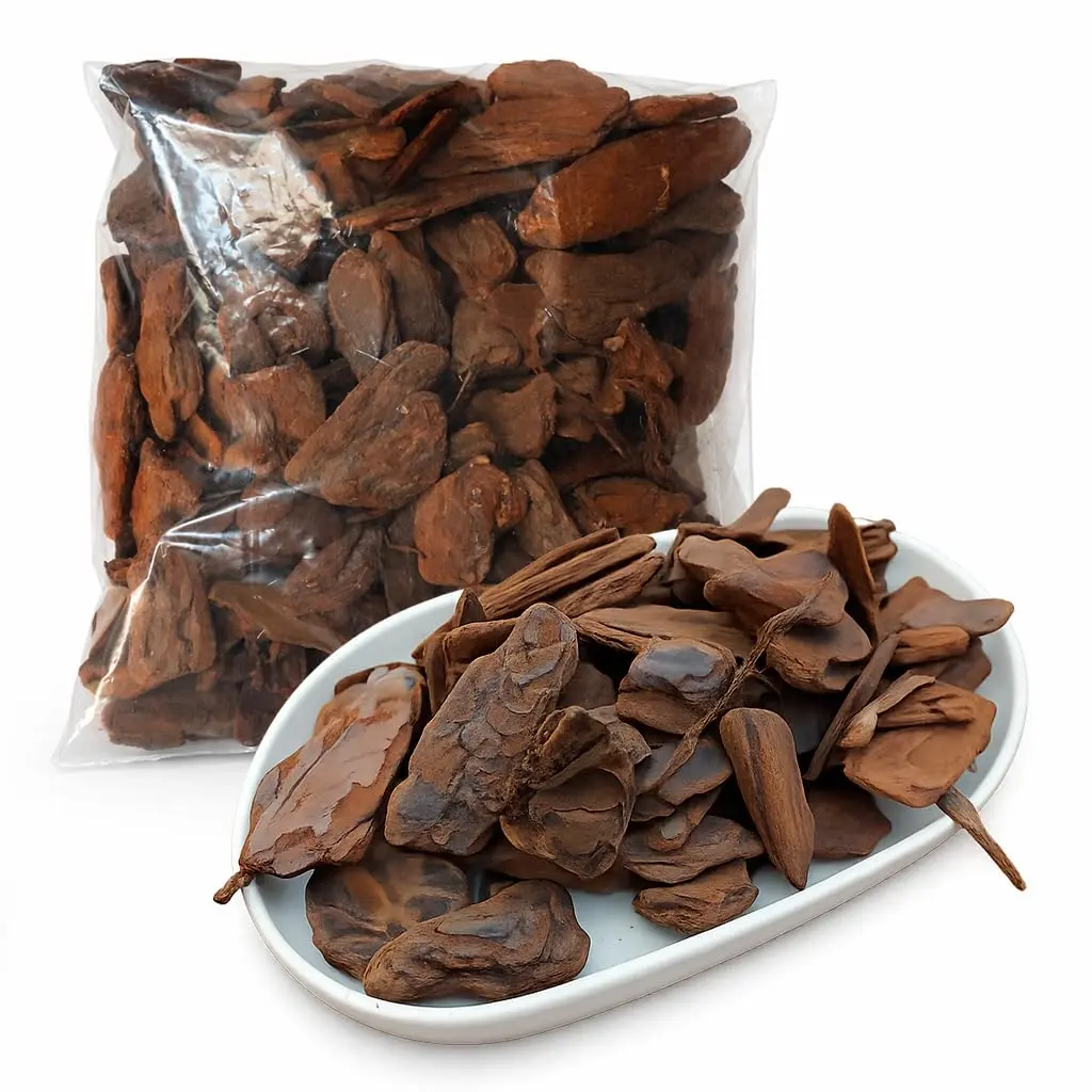 Casca de Pinus 400g Natural para Jardinagem Premium | Terrário, Decoração de Vasos, Proteção do Solo, Substrato para Orquídeas, Canteiros, Paisagismo
