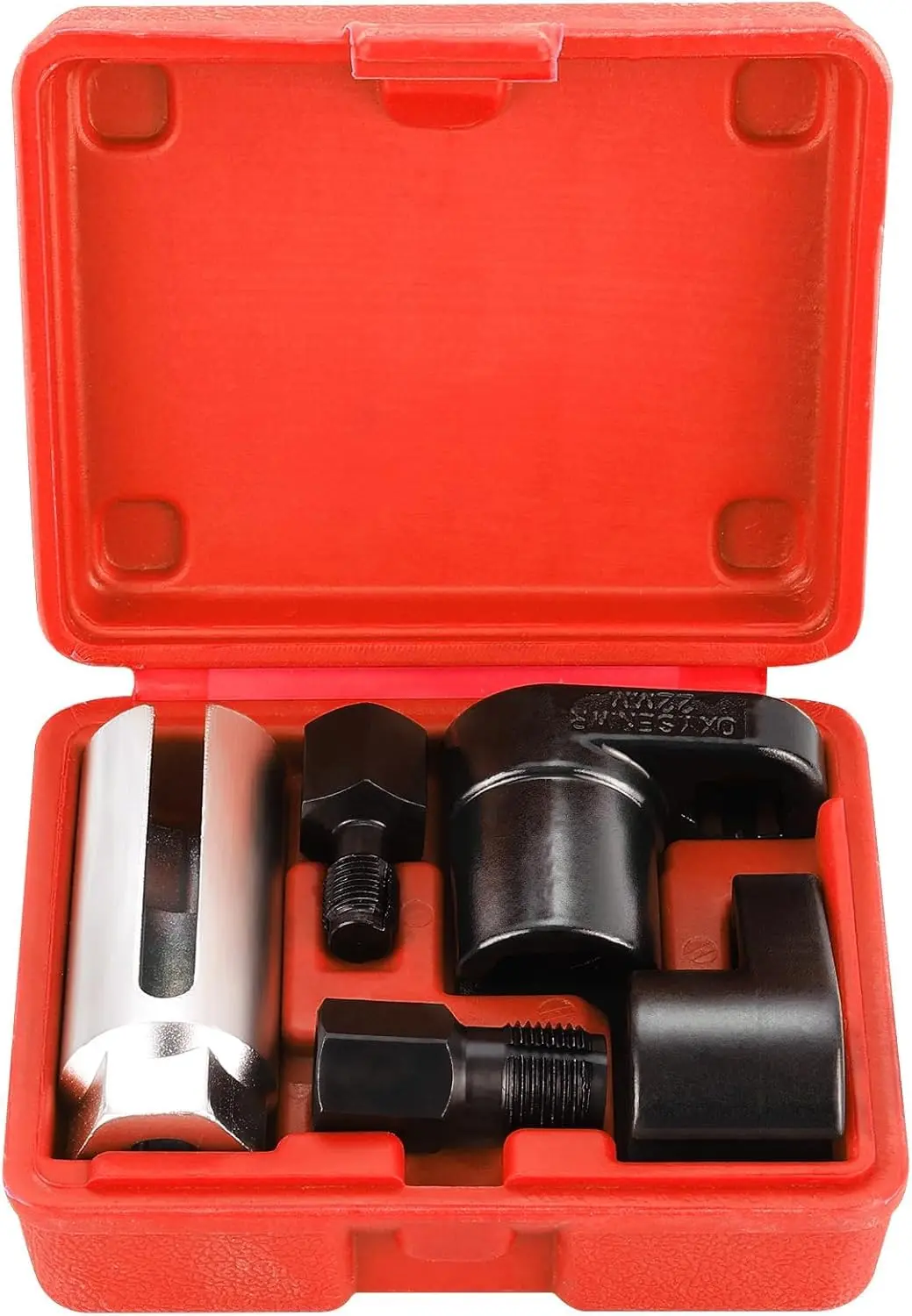 Conjunto de Soquete de Sensor de Oxigênio O2 de 5 Peças - 22mm, Ferramenta Automotiva Resistente com Caçadores de Rosca e Chaves de Deslocamento