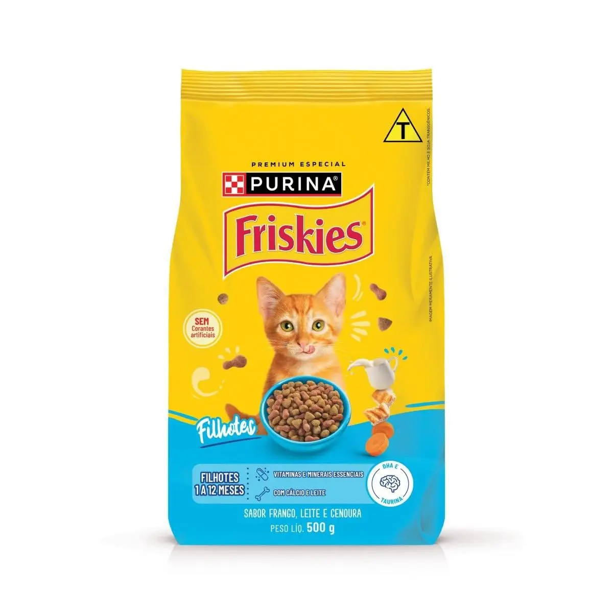 Purina Friskies Ração Friskies Gatos Filhotes Frango Cenoura E Leite 500G