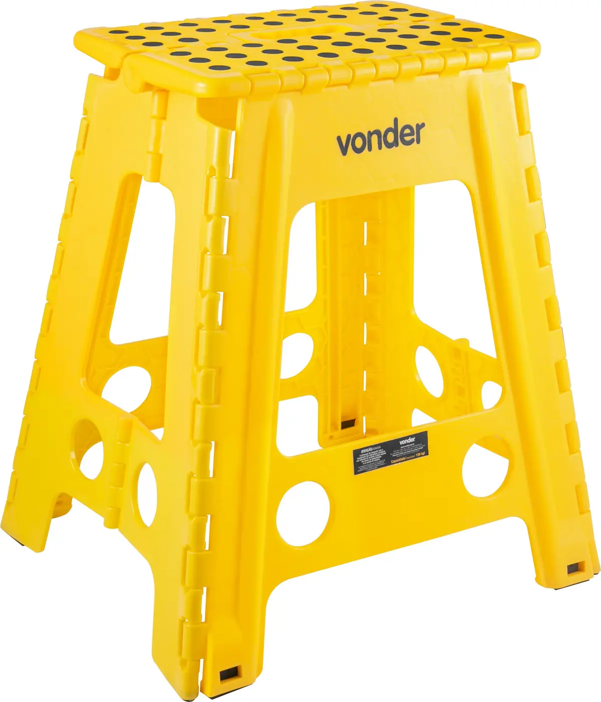 Vonder, Banqueta Plástica Dobrável, Amarela, Altura 450 Mm
