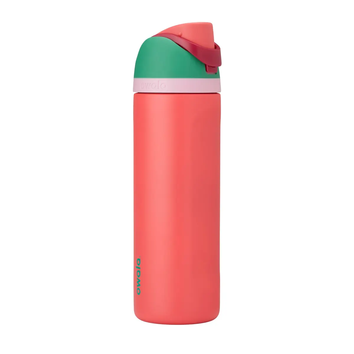 Owala FreeSip - Garrafa de água de aço inoxidável isolada com canudo, sem BPA, 710 ml | Strawberry Fields (Rosa) - 1