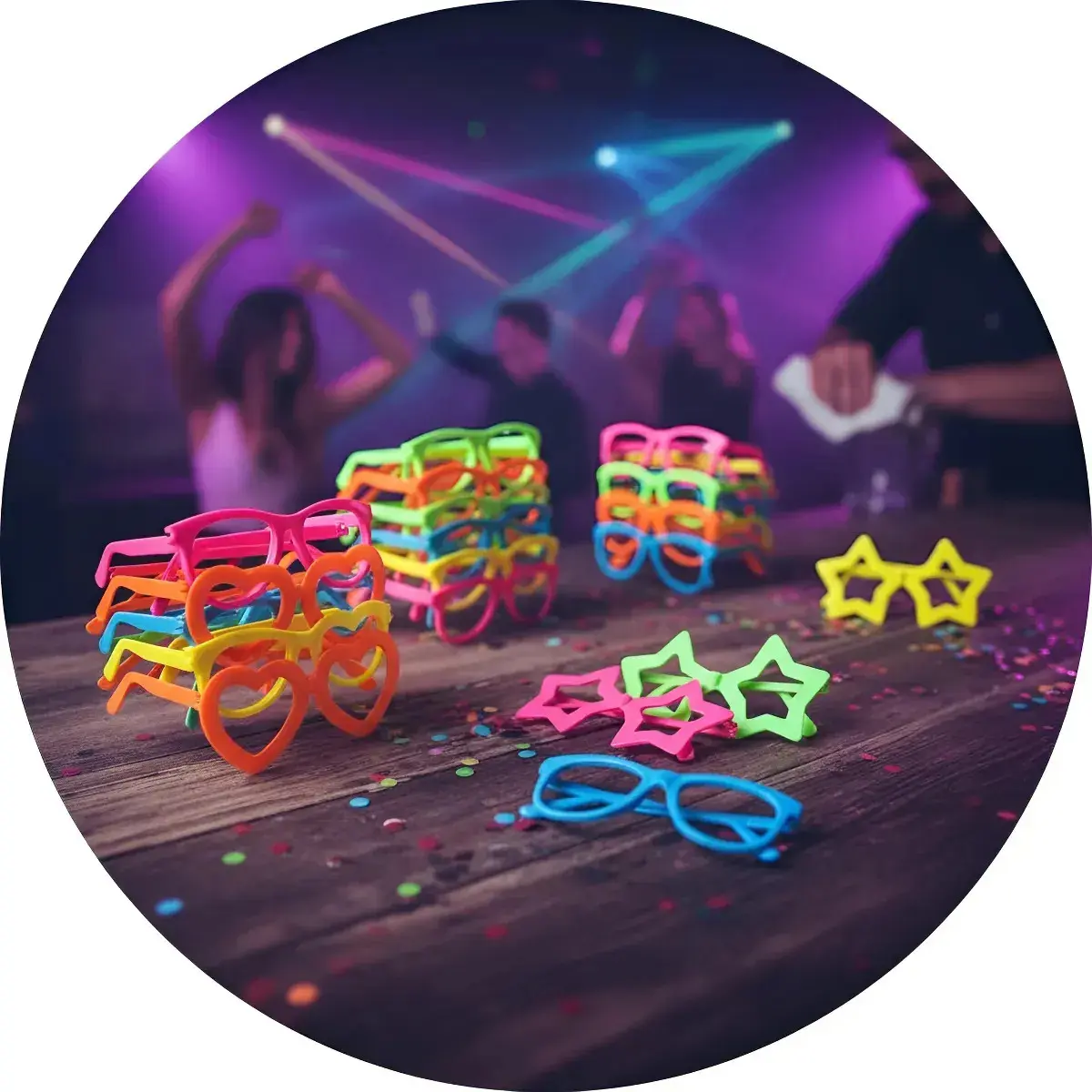 Kit Óculos Coloridos 50un Divertido Festa Balada Sortidos
