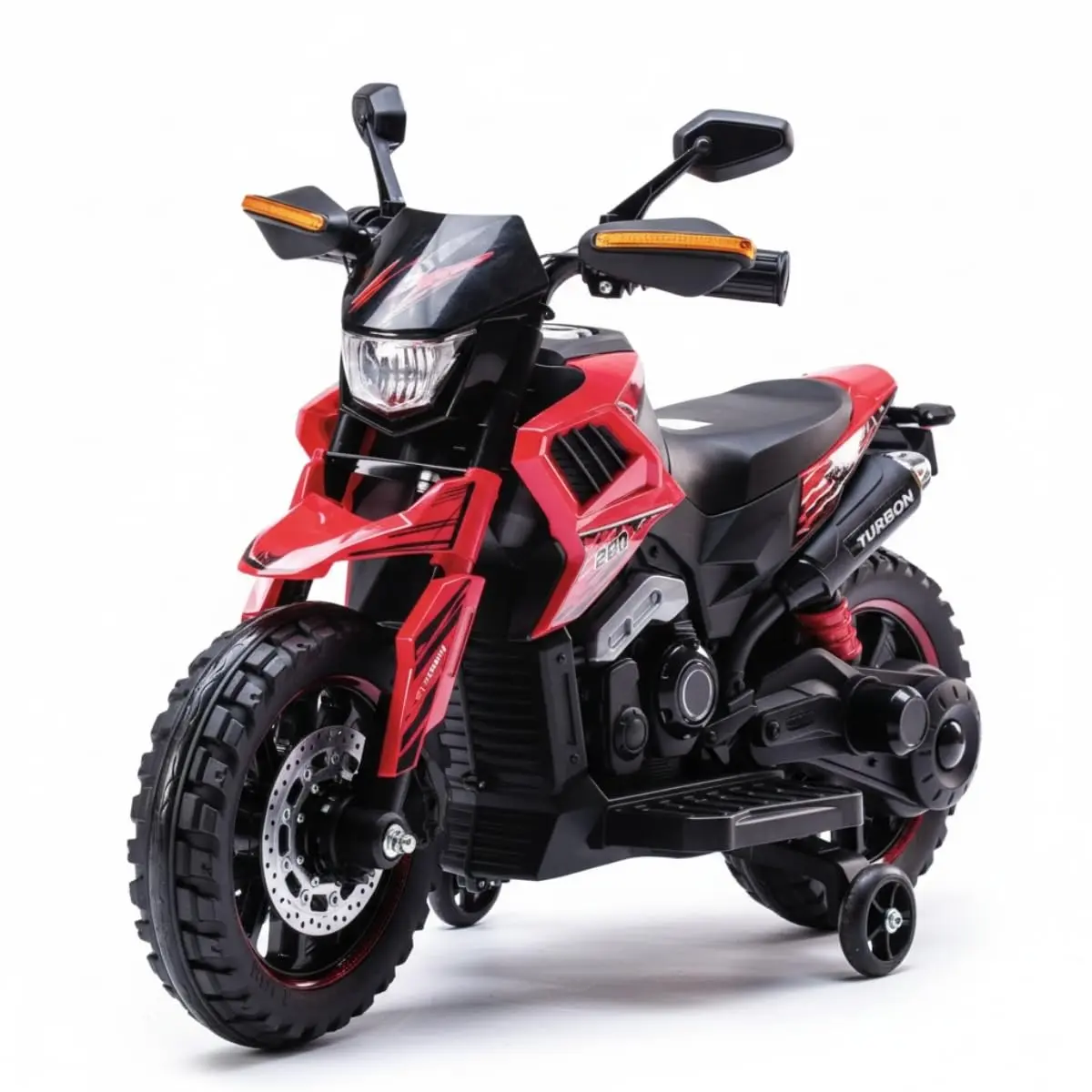 Moto Elétrica Infantil Motocross Vermelha com Som de Motor Musica e Luz Farol de Led - 1