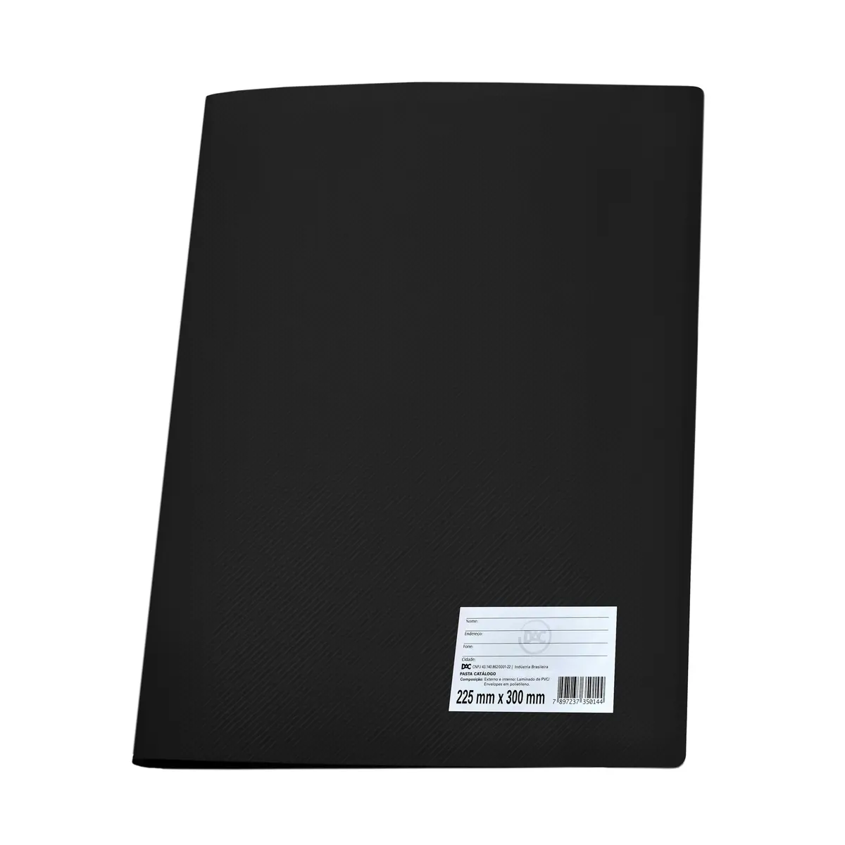 Pasta Catálogo A4 Com 10 Envelopes Finos - All Black