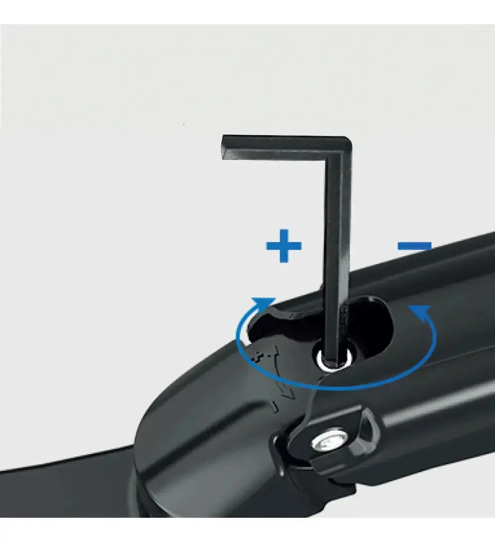 Suporte Articulado Mesa Monitor 17 a 35 Polegadas 9kg ELG Pistão a Gás Giro 360° Altura 14 a 42cm Avanço 54cm VESA 100x100 Preto F80N thumbnail 5