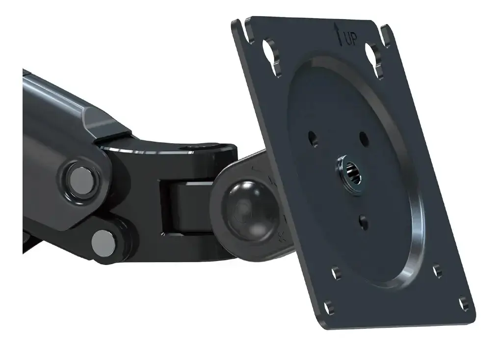 Suporte Articulado Mesa Monitor 17 a 35 Polegadas 9kg ELG Pistão a Gás Giro 360° Altura 14 a 42cm Avanço 54cm VESA 100x100 Preto F80N thumbnail 8