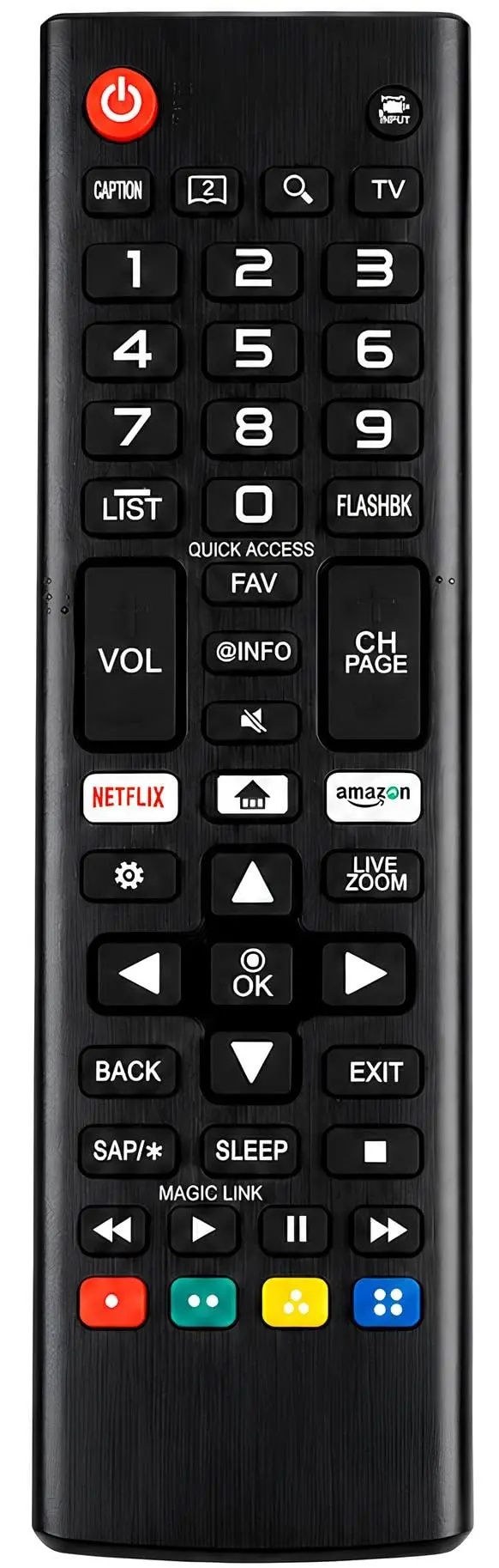 Controle Remoto TV LG Smart Netflix Prime LCD LED OLED Sem Configurar | Reposição prática, comandos completos e acesso rápido aos apps. Basta inserir as pilhas e começar a usar. - 1